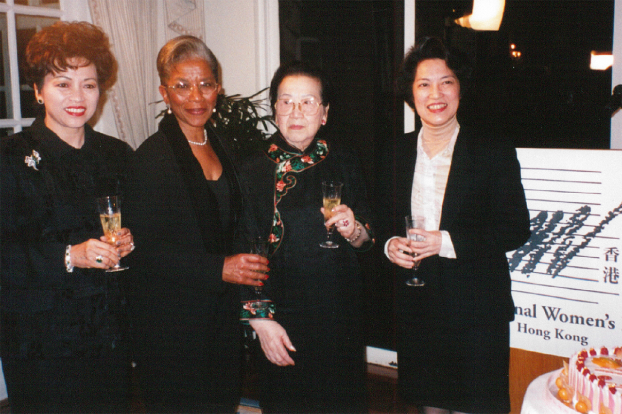 1999 Ophelia Cheung, Chairman & Managing Director, Cheung-Macpherson & Co. Ltd., IWF Hong Kong; Fran Streets, Director, New Resource Bank and Past IWF President; Ellen Li, first woman in the Legislative Council of Hong Kong