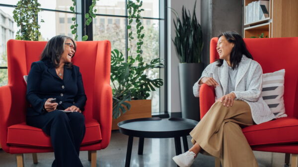2021 Virtual Conference: Priscilla Chan, Co-Founder and Co-CEO, Chan Zuckerberg Initiative (right); Belinda Stubblefield, Head of Diversity, Equity and Inclusion, Chan Zuckerberg Initiative (IWF Georgia)