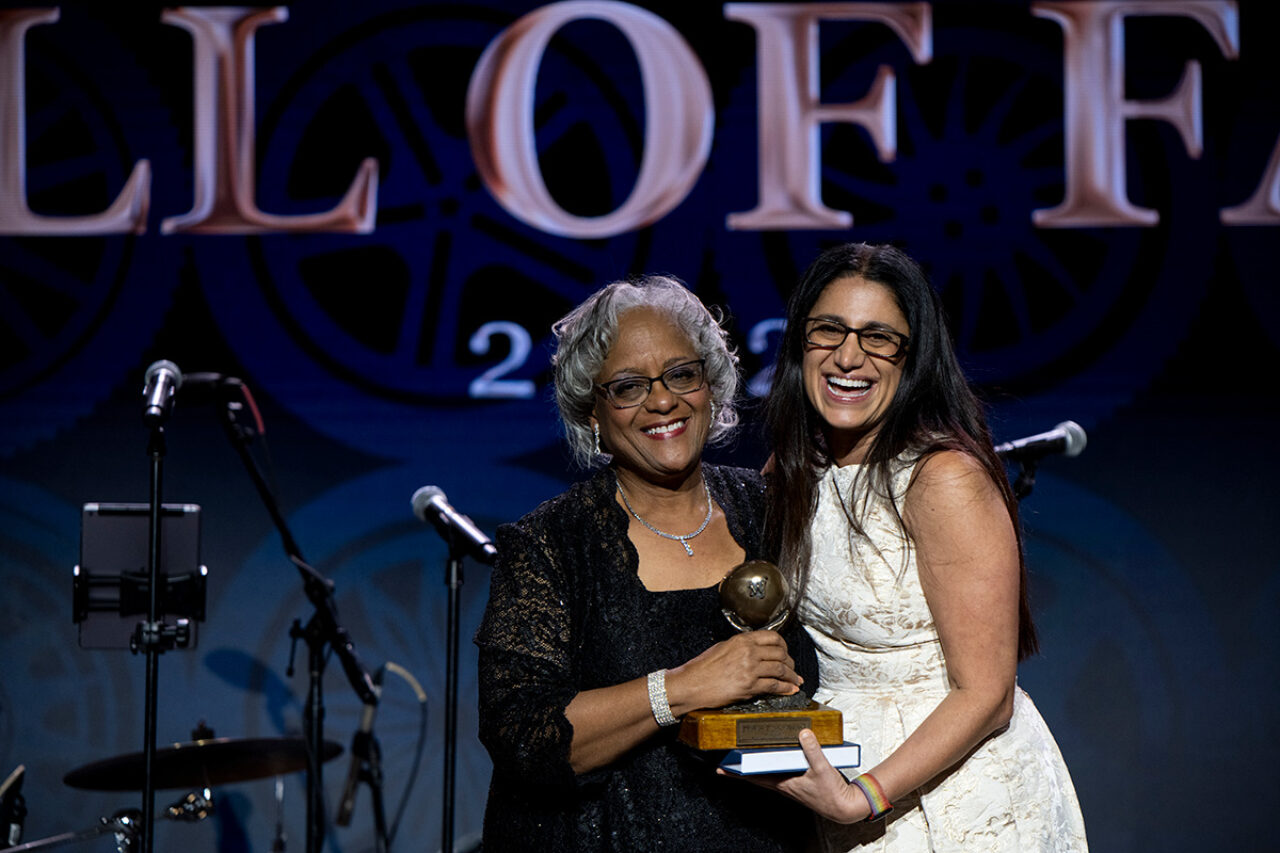 Dr. Wanda Lipscomb (l.) and 2023 Hall of Fame honoree, Dr. Mona Hanna-Attisha (r.)